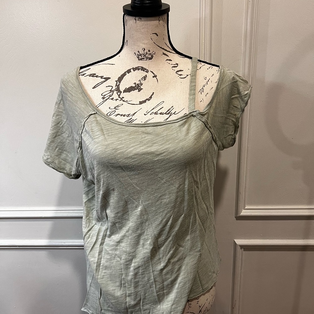 We The Free Sage Green Slouchy Top